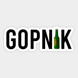 gopnik - beer bottle Sticker